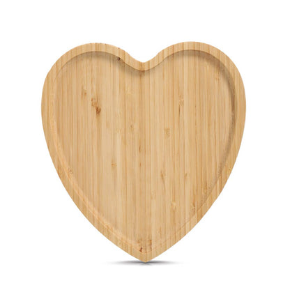 Hjärtformad serveringsbricka i bambu