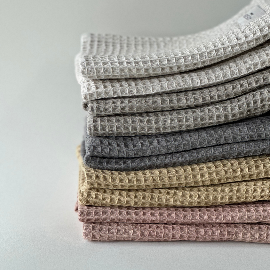 Disktrasor i ekologisk bomull, set om 2 - North Steel Gray 30×35 cm