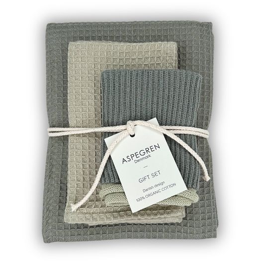 Presentset i 100% ekologisk bomull, set med 3 delar - Pine Tea: