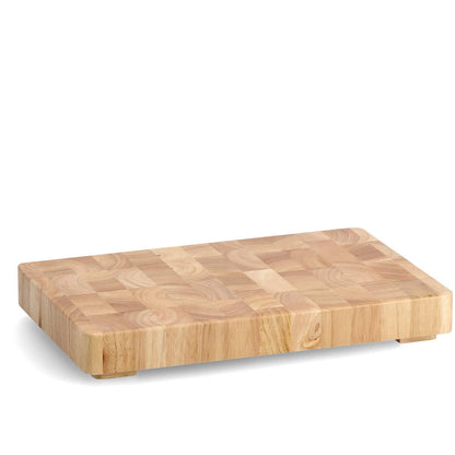 Butcher block skärbräda i gummiträ