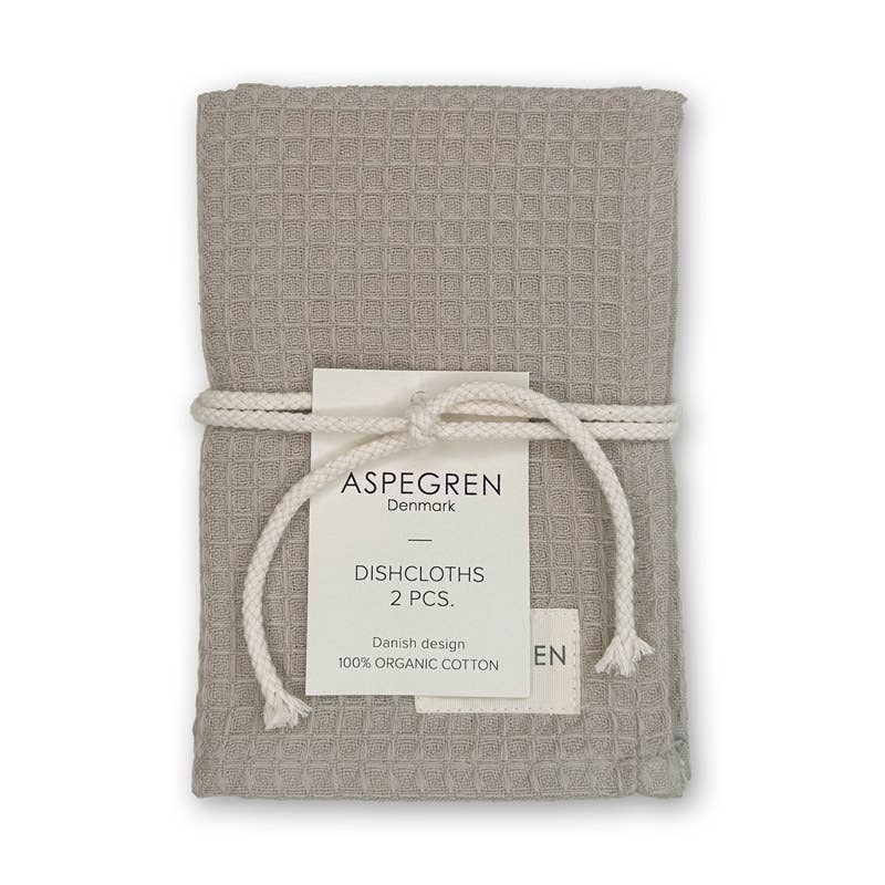 Disktrasor i ekologisk bomull, set om 2 - North Steel Gray 30×35 cm