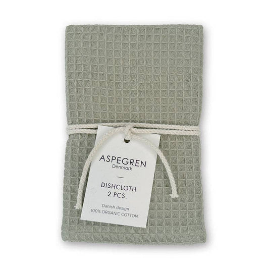 Disktrasor i ekologisk bomull, sett om 2 - North Green Tea 28×32 cm