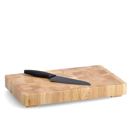 Butcher block skärbräda i gummiträ