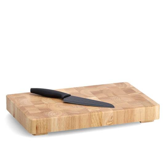 Butcher block skärbräda i gummiträ