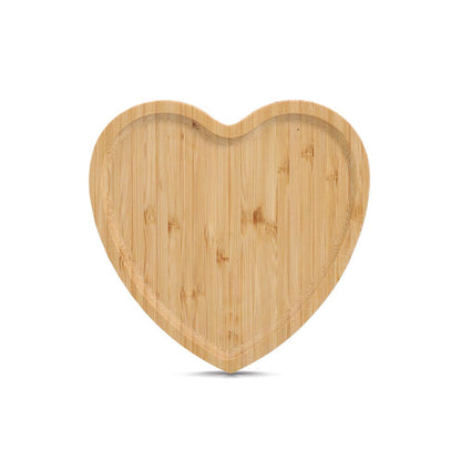 Hjärtformad serveringsbricka i bambu